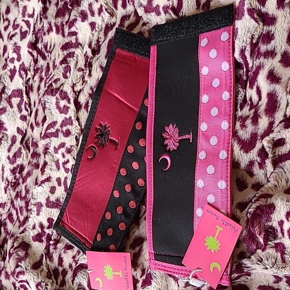 2 Palmetto Pouches velcro koozies. South Carolina embroidered Palmetto Tree Moon - Picture 2 of 5